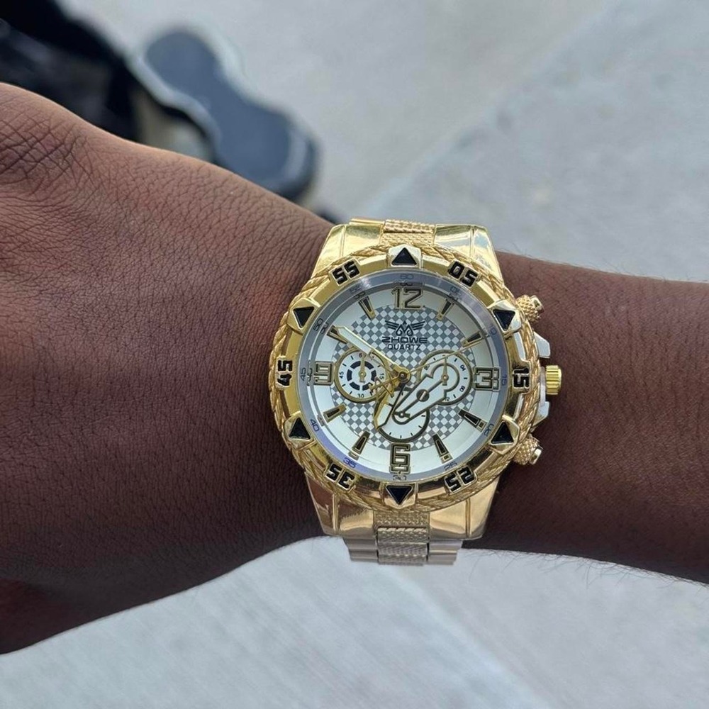 Gold Skeleton Watch